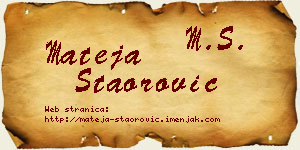 Mateja Staorović vizit kartica